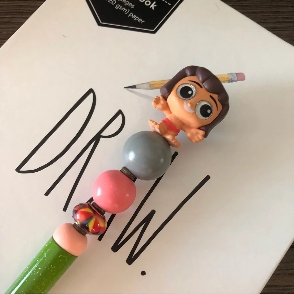 Disney Doorables: The Jungle Book: Mowgli handmade beaded pen